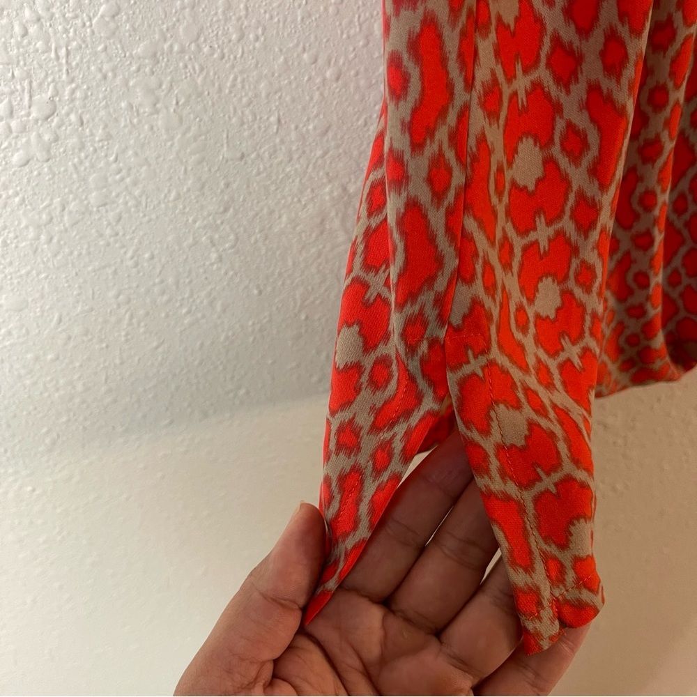 Three Eighty Two Printed Blouse Size Medium - image 3